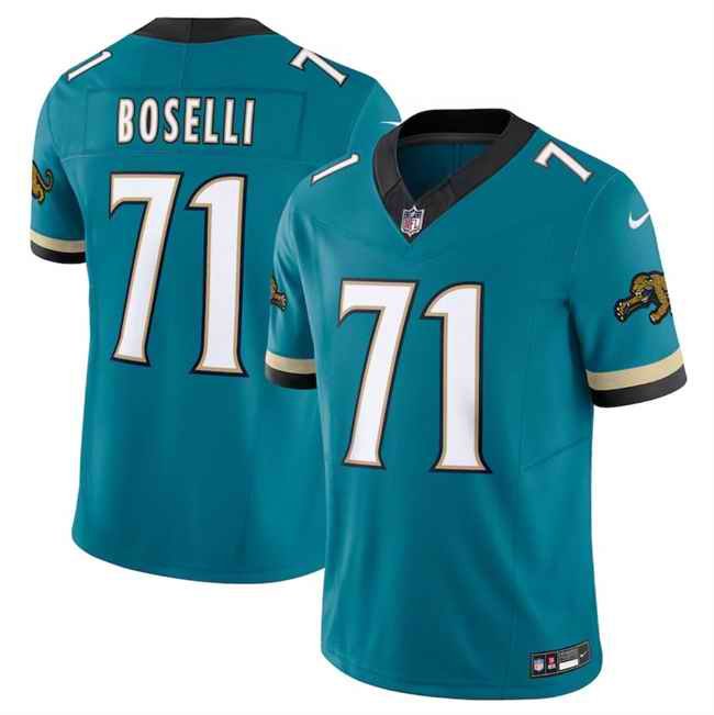 Youth Jacksonville Jaguars #71 Tony Boselli Teal 2024 F.U.S.E. Prowler Throwback Vapor Limited Stitched Football Jersey