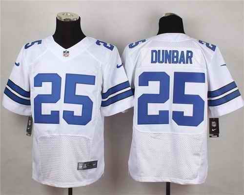 Nike Cowboys #25 Lance Dunbar White Men's Stitched NFL Elite Jersey