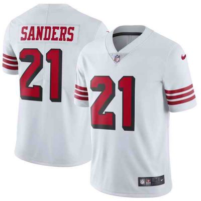 Men's NFL San Francisco 49ers #21 Deion Sanders White Untouchable Limited Stitched Jersey