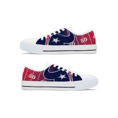 Men's Houston Texans Low Top Canvas Sneakers 004