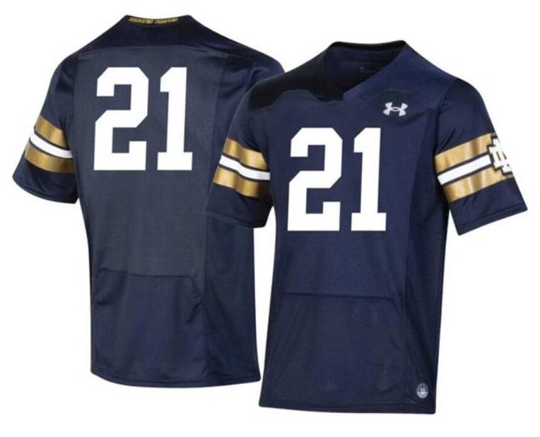 Men's Notre Dame Fighting Irish Navy Custom Jersey