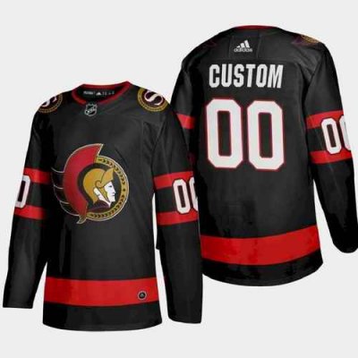 Men's Ottawa Senators Custom Black Stitched NHL Home Jersey