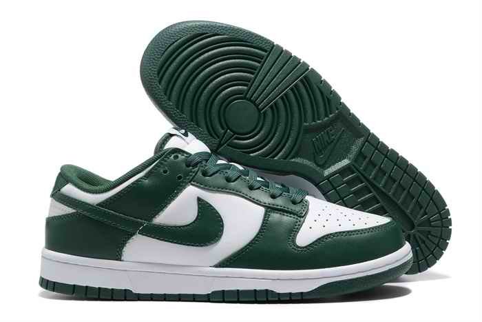 Men's Dunk Low Green White Shoes 0230