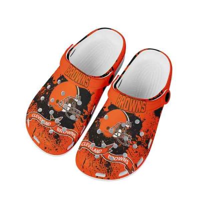 Women's Cleveland Browns Bayaband Clog Shoes 003