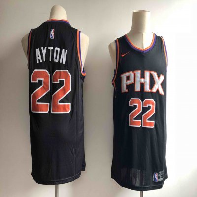 Men's Phoenix Suns #22 Deandre Ayton Black Swingman Stitched NBA Jersey