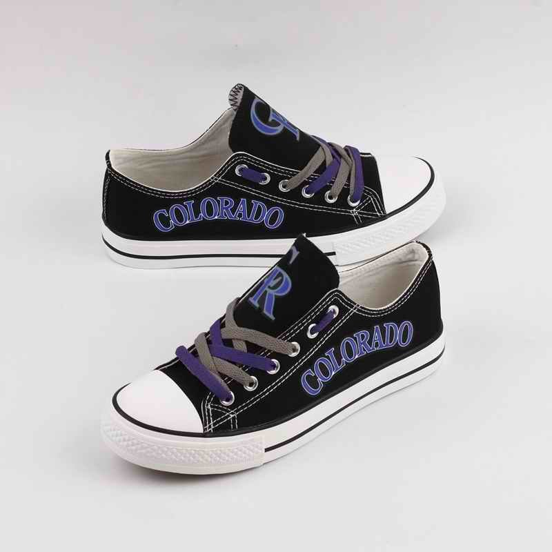 Women's Colorado Rockies Repeat Print Low Top Sneakers 001