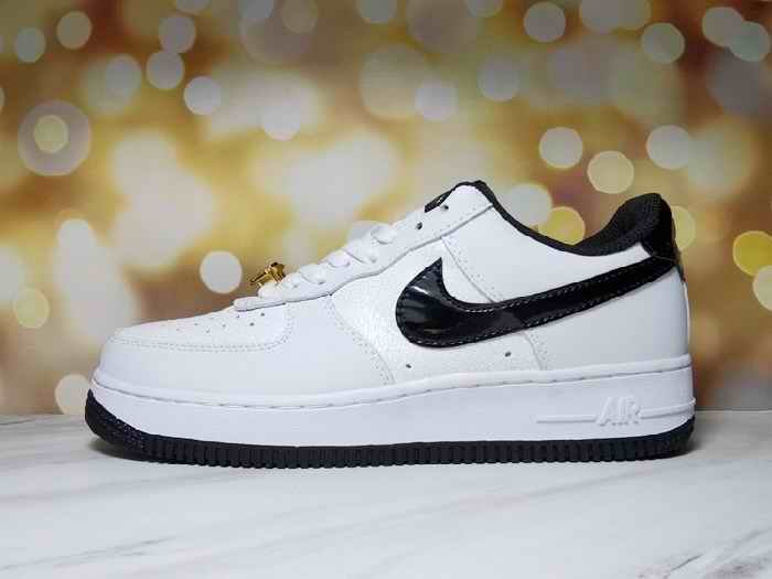 Women's Air Force 1 White/Black Shoes 0187