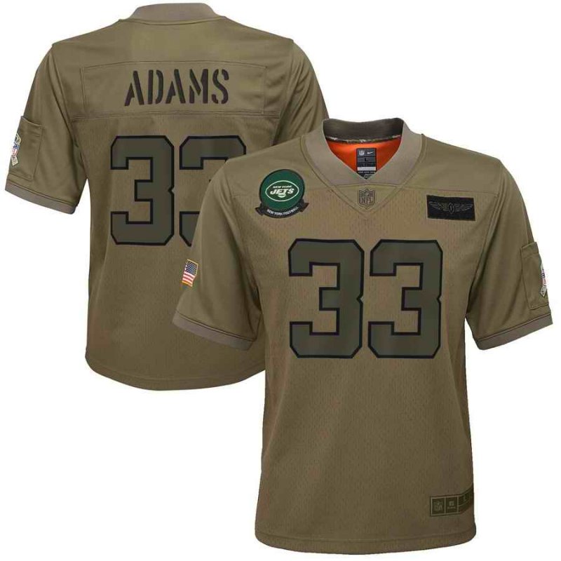 Youth New York Jets #33 Jamal Adams Camo Salute To Service Limited Stitched NFL Jersey