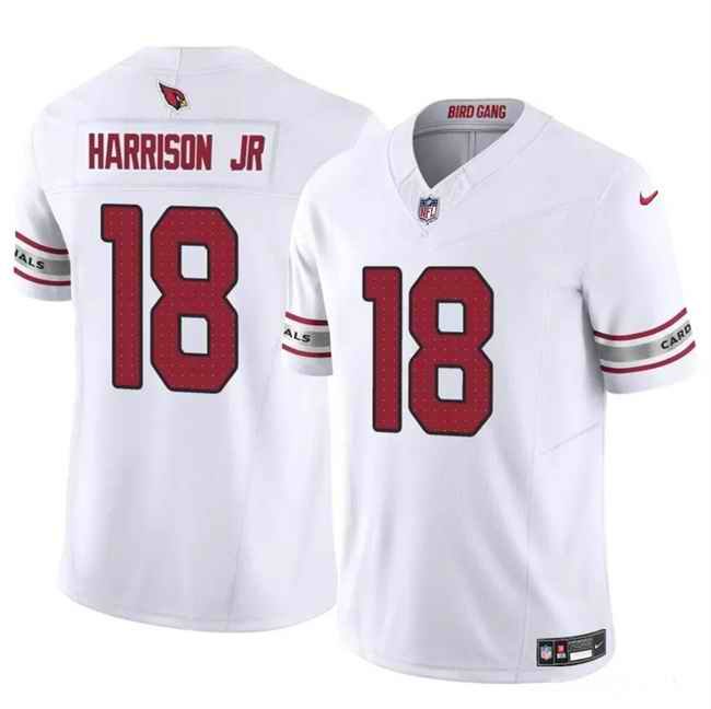 Youth Arizona Cardinals #18 Marvin Harrison Jr White 2024 Draft  F.U.S.E Vapor Untouchable Limited Stitched Football Jersey