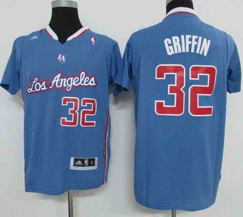 Clippers #32 Blake Griffin Light Blue Pride Swingman Stitched NBA Jersey