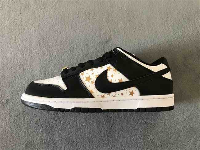 Men's Dunk Low Black/White Shoes 0347