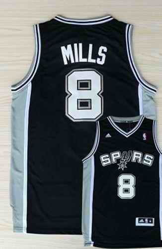 Revolution 30 Spurs #8 Patty Mills Black Stitched NBA Jersey