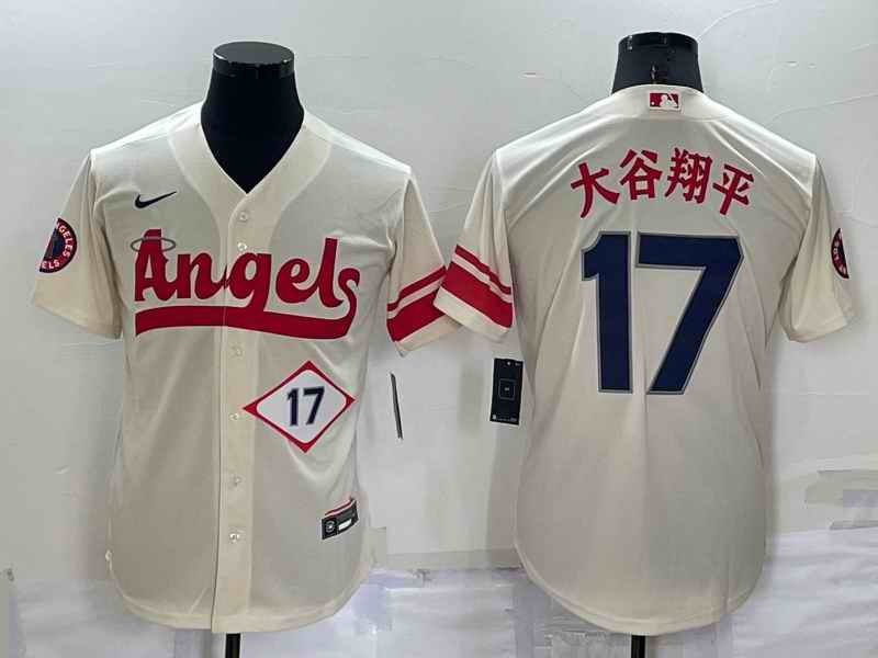 Men's Los Angeles Angels #17 ''?? 2022 Cream City Connect Cool Base Stitched Jersey