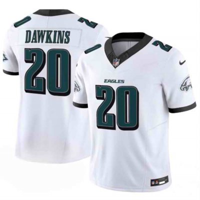 Men's Philadelphia Eagles #20 Brian Dawkins White 2024 New F.U.S.E. Vapor Untouchable Limited Stitched Football Jersey