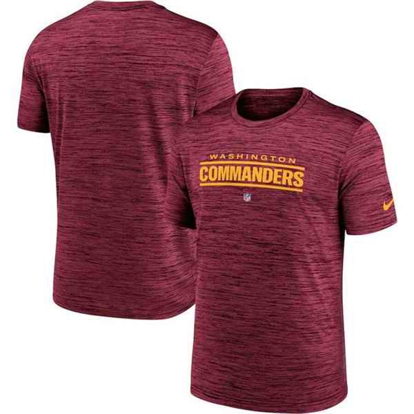 Men's Washington Commanders Burgundy Velocity Performance T-Shirt