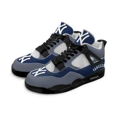 Men's New York Yankees Running weapon Air Jordan 4 Shoes 001