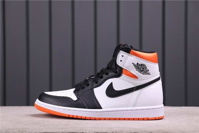 Men's Running Weapon Air Jordan 1 White/Black Shoes 0164