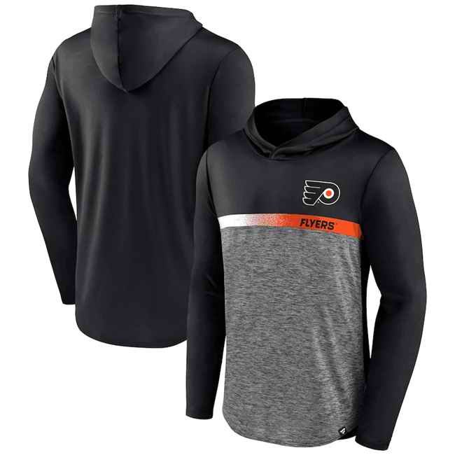 Men's Philadelphia Flyers Black Podium Defender Pullover Hoodie