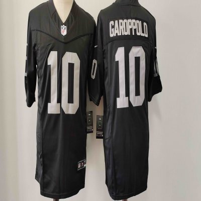 Men's Las Vegas Raiders #10 Jimmy Garoppolo Black 2024 F.U.S.E Vapor Stitched Football Jersey