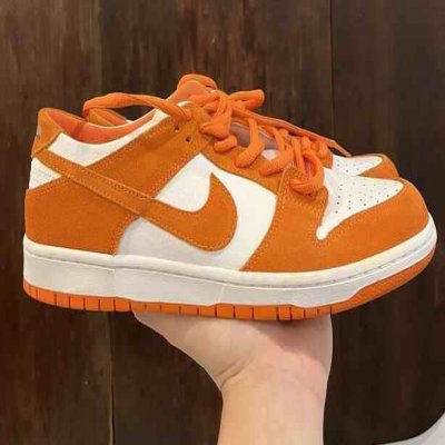 Women's Dunk Low SB Orange/White Shoes 234