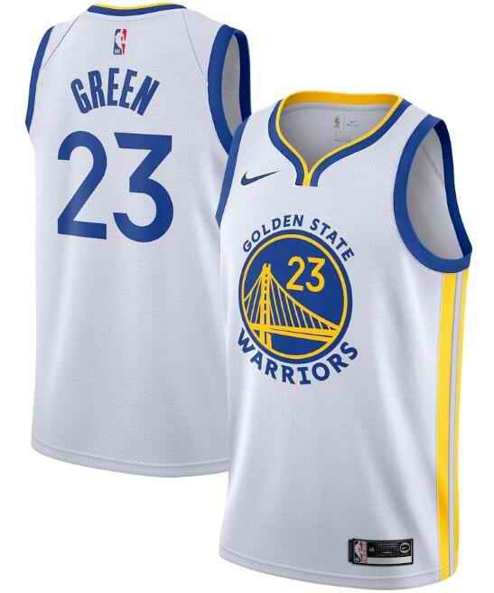 Men's Golden State Warriors #23 Draymond Green White Association Edition Swingman Stitched Jersey