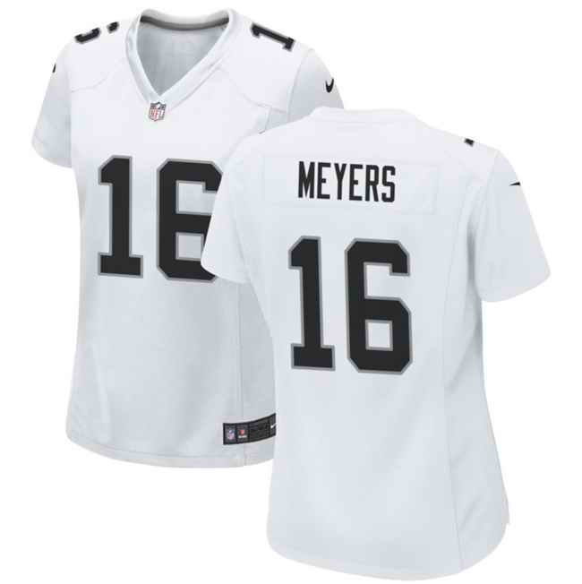 Women's Las Vegas Raiders #16 Jakobi Meyers White Stitched Jersey(Run Small)