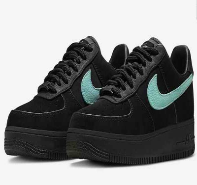 Men's Tiffany & Co. x Air Force 1 Low Black Shoes 0250