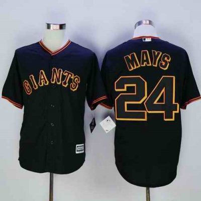 Giants #24 Willie Mays Black New Cool Base Fashion Stitched MLB Jersey