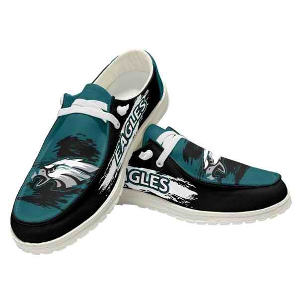 Men's Philadelphia Eagles Loafers Lace Up Shoes 002 (Pls check description for details)