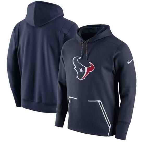 Men's Nike Houston Texans Navy Champ Drive Vapor Speed Pullover Hoodie