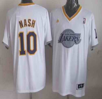 Lakers #10 Steve Nash White 2013 Christmas Day Swingman Stitched NBA Jersey