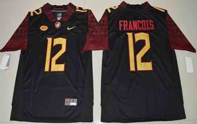 Seminoles #12 Deondre Francois Black Limited Stitched NCAA Jersey