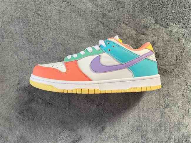 Men's Dunk Low Orange/White/Aqua Shoes 0406