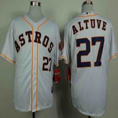 Astros #27 Jose Altuve White Cool Base Stitched MLB Jersey