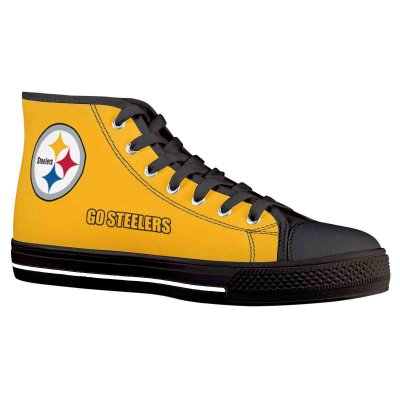 Women's Pittsburgh Steelers High Top Canvas Sneakers 005