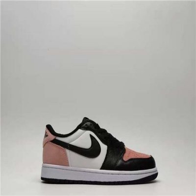 Men's Running Weapon Air Jordan 1 Low Pink/Black/White Shoes 285