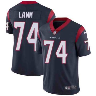 Men's Houston Texans #74 Kendall Lamm Navy Blue Vapor Untouchable Limited Stitched NFL Jersey