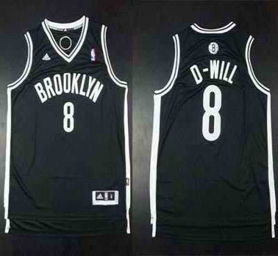 Nets #8 Deron Williams Black D-Will Stitched NBA Jersey