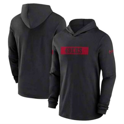 Men's San Francisco 49ers Black Sideline Performance Hoodie