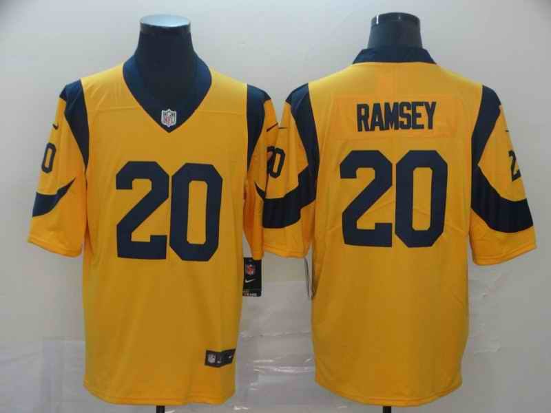 Men's Los Angeles Rams #20 Jalen Ramsey Gold Vapor Untouchable Limited Stitched