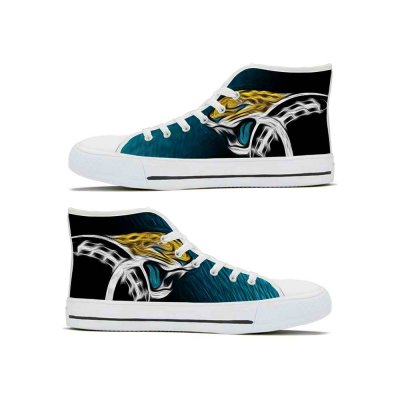 Men's Jacksonville Jaguars High Top Canvas Sneakers 001