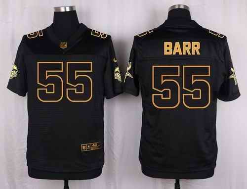 Nike Vikings #55 Anthony Barr Black Men's Stitched NFL Elite Pro Line Gold Collection Jersey