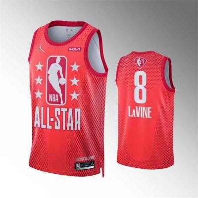 Men's 2022 All-Star #8 Zach LaVine Maroon Stitched Jersey