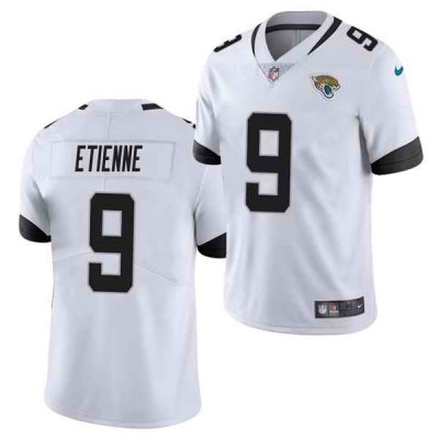 Men's Jacksonville Jaguars #9 Travis Etienne 2021 White Vapor Untouchable Limited Stitched Jersey