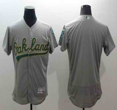 Athletics Blank Grey Flexbase Authentic Collection Stitched MLB Jersey