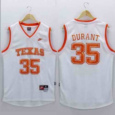 Longhorns #35 Kevin Durant White New Stitched NCAA Jersey