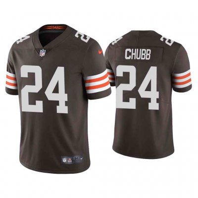 Youth Cleveland Browns #24 Nick Chubb Brown Vapor Untouchable Limited Stitched Jersey