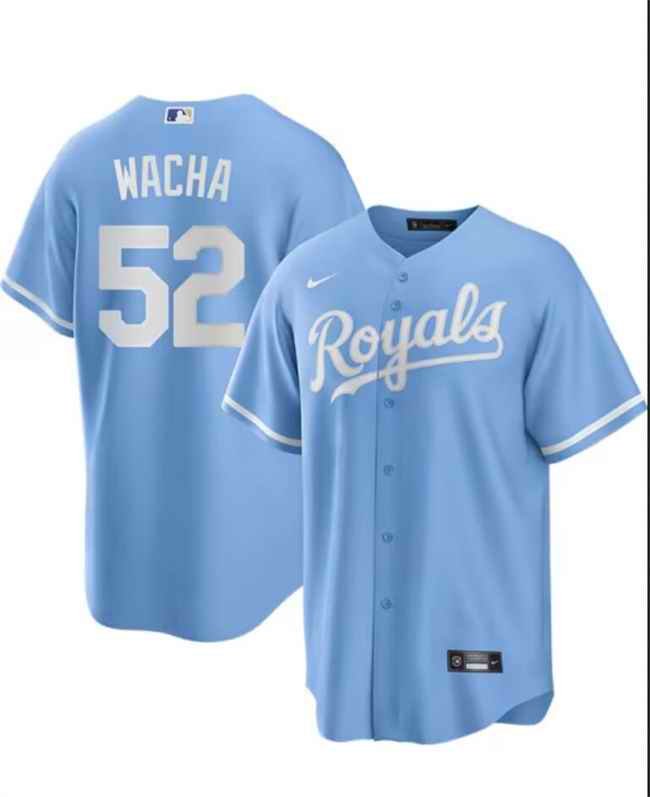 Men's Kansas City Royals #52 Michael Wacha Light Blue  Limited Cool Base Stitched Baseball Jersey