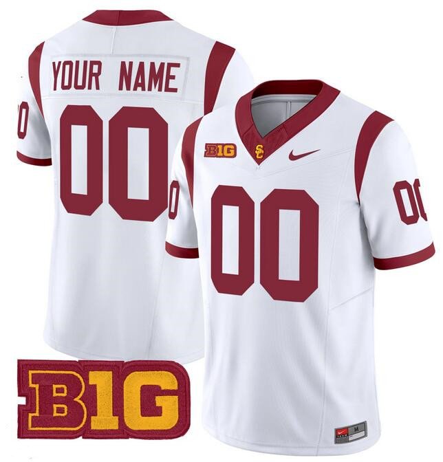 Men's USC Trojans ACTIVE PLAYER Custom White 2024 F.U.S.E. Vapor Limited Stitched Jersey