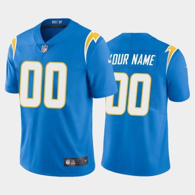 Men's Los Angeles Chargers Customized Electric 2020 New Blue Vapor Untouchable  Stitched Limited Jersey